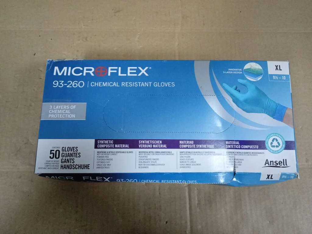 Ansell Microflex 93-260 Disposable Gloves Nitrile Neoprene Single Use XL New