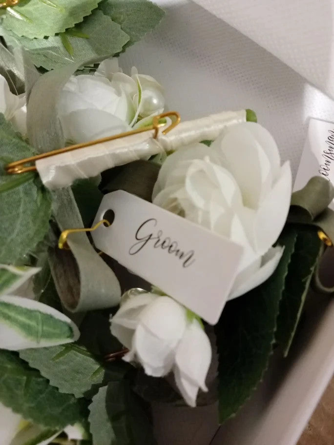Lings moment Boutonniere Men 6pcs Groom Groomsmen Boutonniere Artificial New