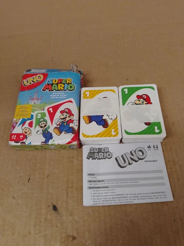 Mattel Games UNO Super Mario Card Animated Character Themed Collector 7+ New