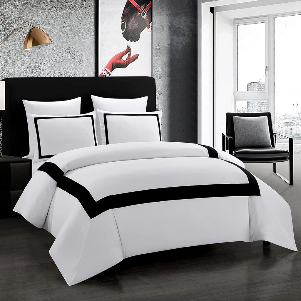 Hotel Duvet Cover 2 Pieces Soft Microfiber Bedding Single Simple 135x200cm