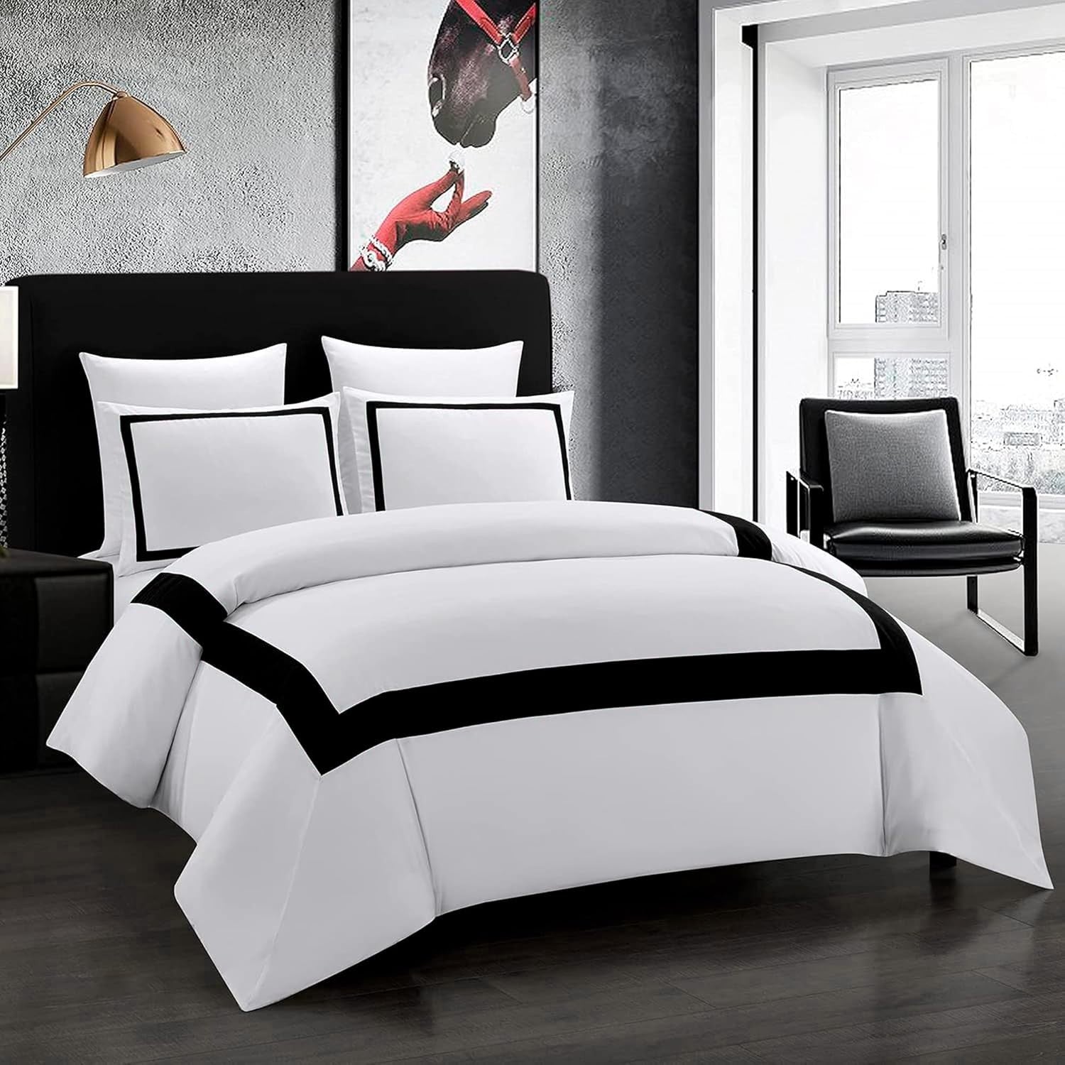 Hotel Duvet Cover 2 Pieces Soft Microfiber Bedding Single Simple 135x200cm
