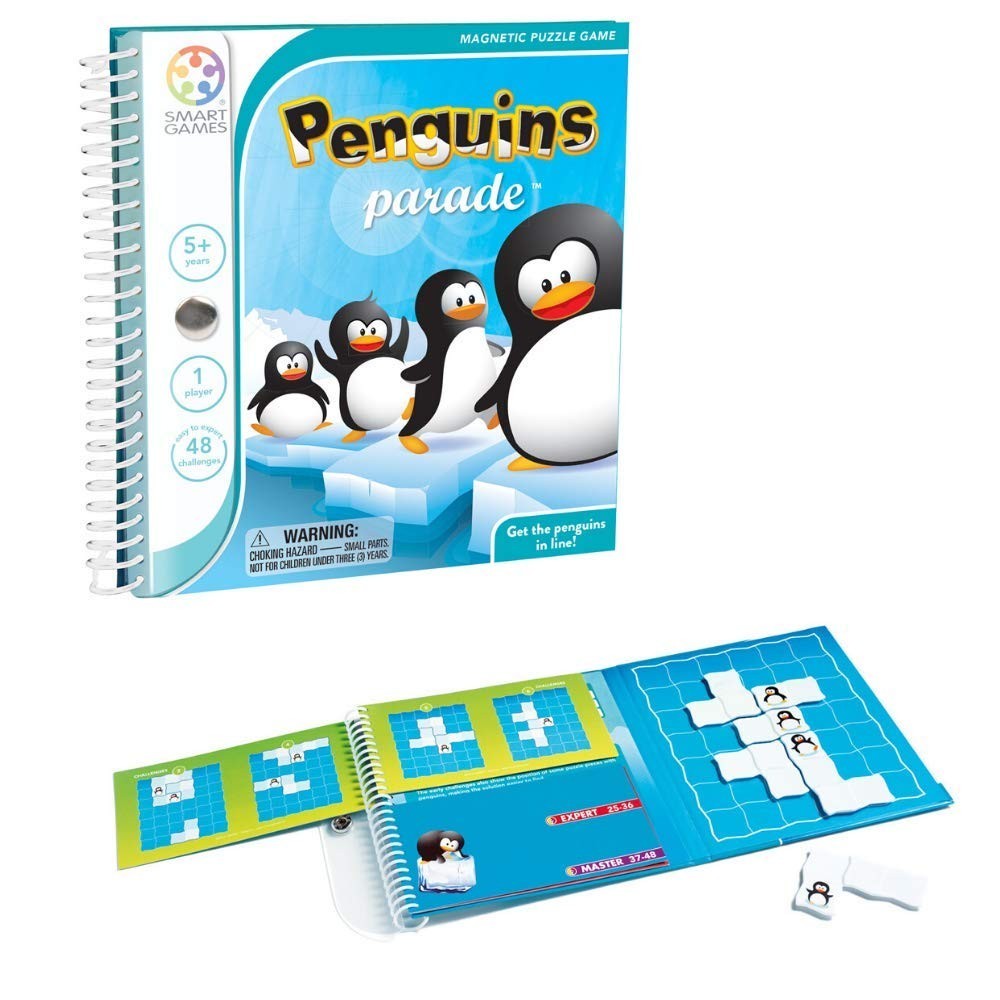 Smartgames Penguins Parade Magnetic Puzzle Game 48 Challenges Multicolor New