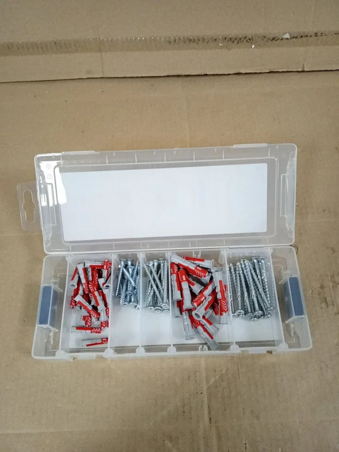 Fischer Mini FixTainer DuoPower Wall Plugs Design Fast II Screws Fixing Kit New