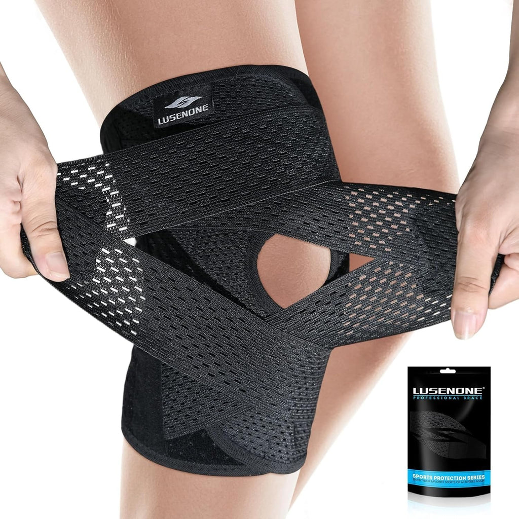 Lusenone Knee Brace Support Side Stabilizers ACL MCL Meniscus Pain Relief XL New