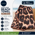 GC Gaveno Cavalia Extra Large Beach Towel Adults Quick Dry Microfibre 180x100cm