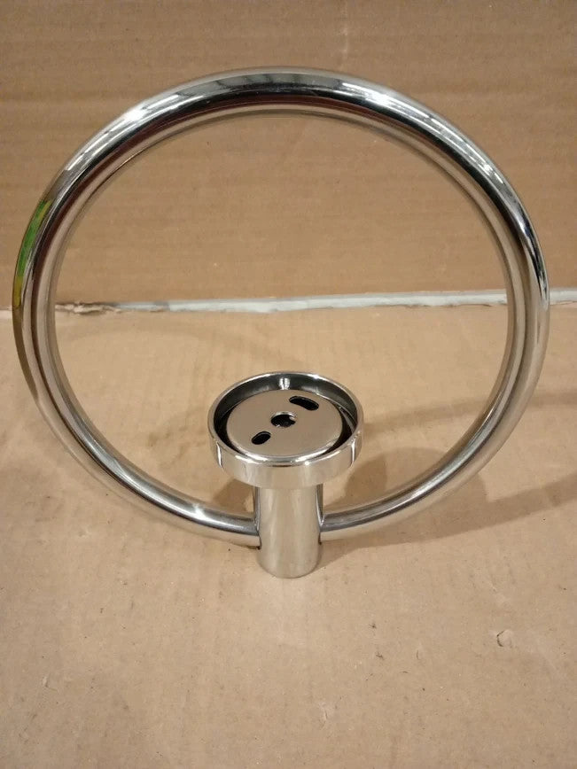 WZRUA Towel Ring Hand Holder Wall Mounted Chrome SUS304 Stainless Steel