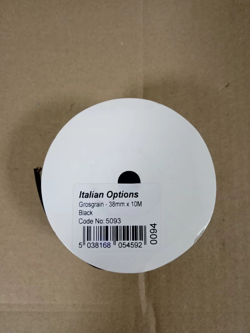 Italian Options Grosgrain Ribbon 38x10mm Strong Plain Black Ribbon Bows New