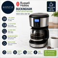 Russell Hobbs Buckingham Filter Coffee Machine 1.25L Carafe 10Cups Fast Brew