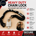 Heavy Duty Motorbike Cycle Chain 1 Key Lock Padlock Anti Theft High Security
