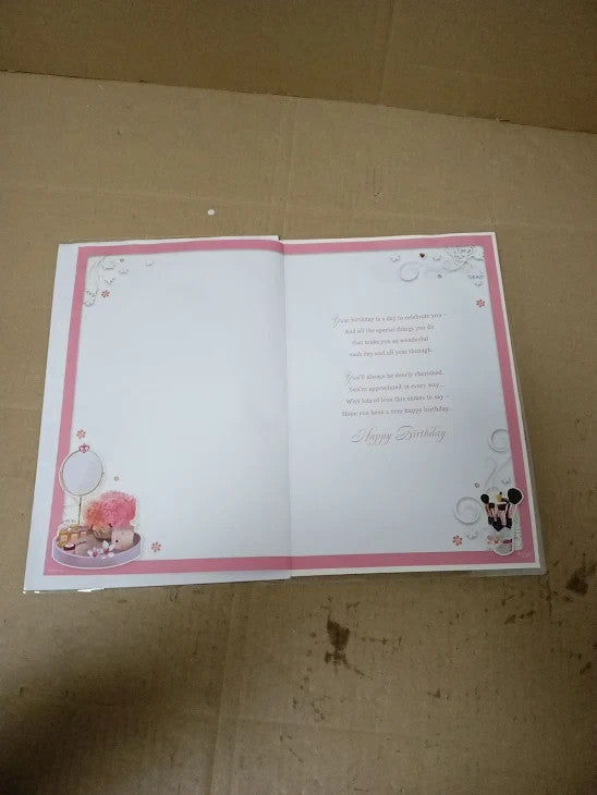 Opacity Happy 50th Birthday Wife Opacity Large Elegant Luxury Card New