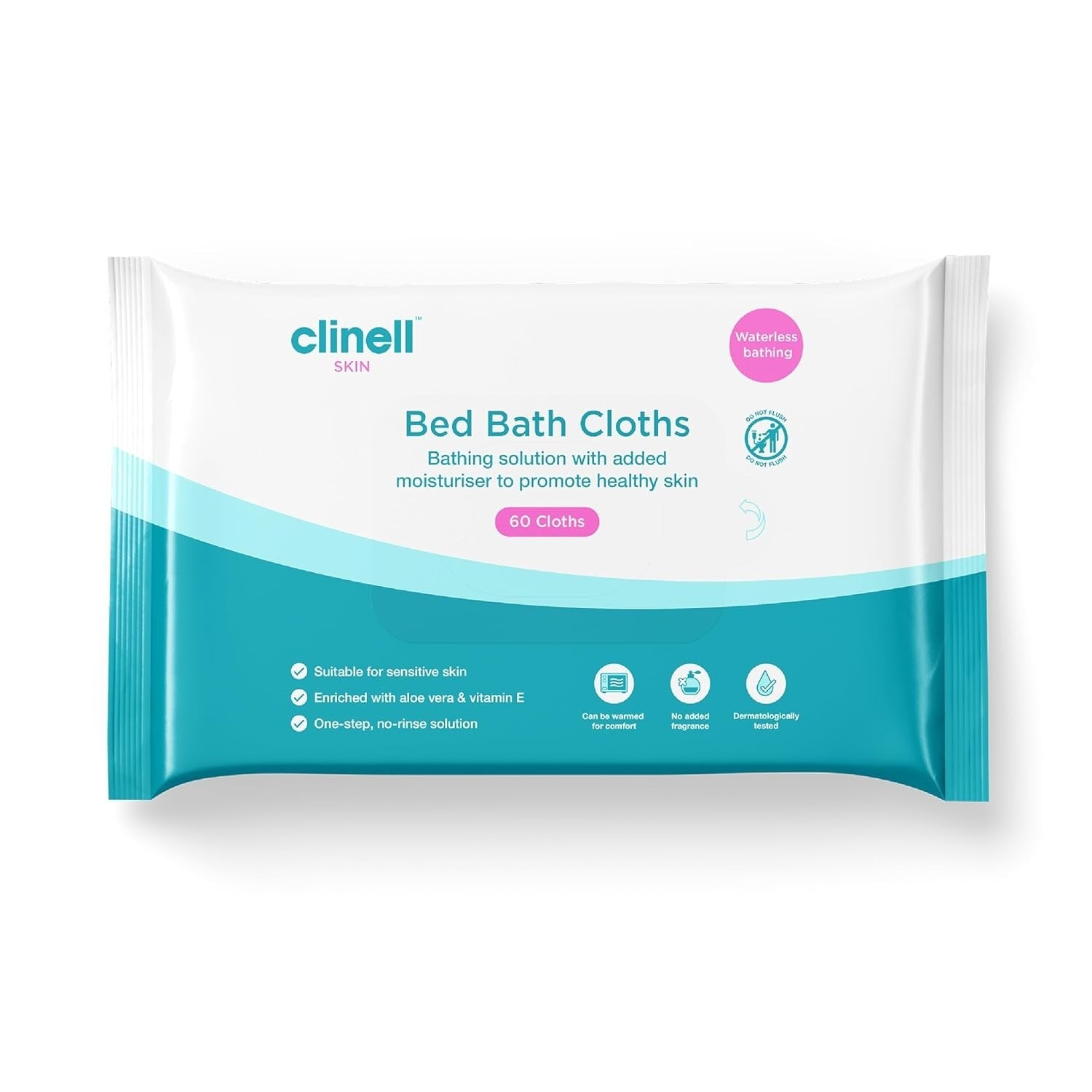 Clinell Skin Body Care Wipes 1 Pack 60 Easy To Use Containing Aloe Vera New
