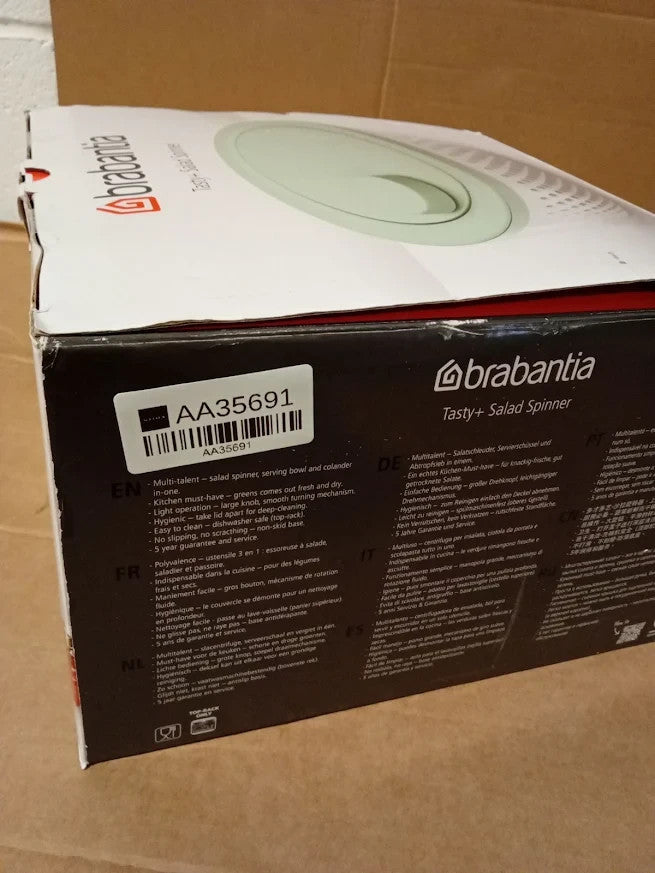 Brabantia Tasty Salad Spinner Dryer Bowl Colander Dishwasher Safe Green New