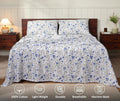 Ruvanti 100% Cotton Percale Sheets California King Size Sweet Pea Breathable New