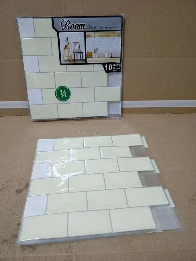 Art3d 12x12in Stick On Tiles 10 Pack Peel Stick Subway Tiles Backsplash New