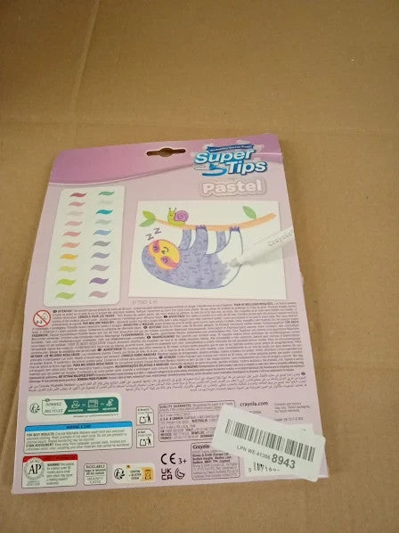 Crayola Pastel Supertips Washable Markers Assorted Colours Pack Of 19 New