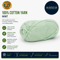 Lion Brand Yarn Company Cotton Yarn Cotton Mint 15.24x6.35x6.35cm
