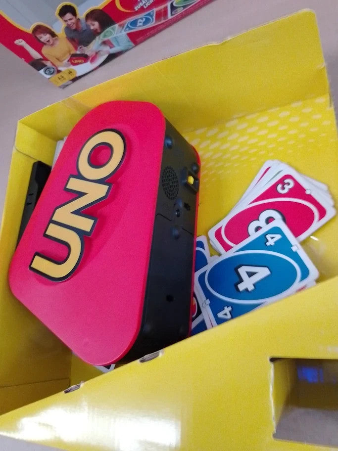 UNO Extreme Card Game Featuring Random Action Launcher Lights Sounds 7+ New