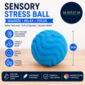 Sensory Stress Ball Spiky Textured Soft Squishy Anxiety Relief Toy Blue 6cm