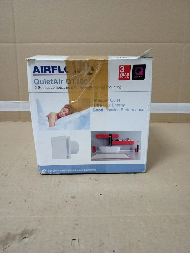 Airflow QT100T 100mm Quiet Extractor Fan Timer Humidity Bathroom Ventilation