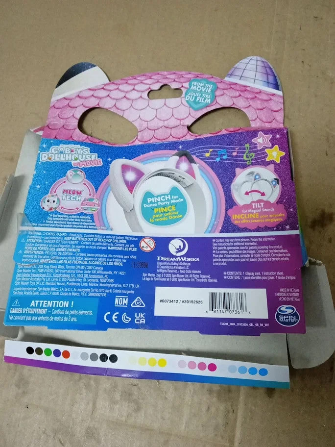 Gabbys Dollhouse The Movie Meowmazing Interactive Ears Hairband Lights 2+ New