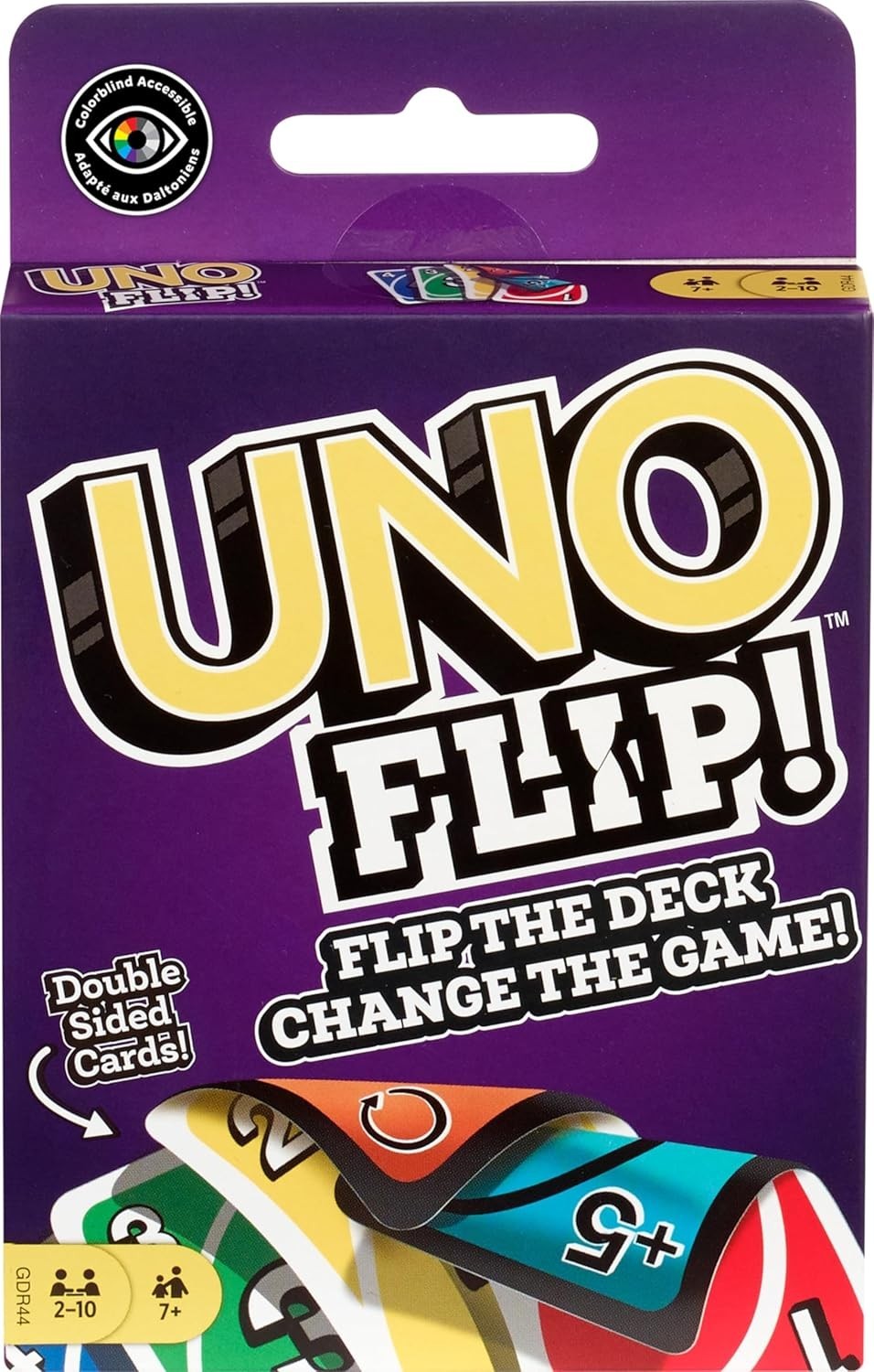 Mattel Games Uno Flip Family Card Game Adults Teens Kids Double Sided 3+ New