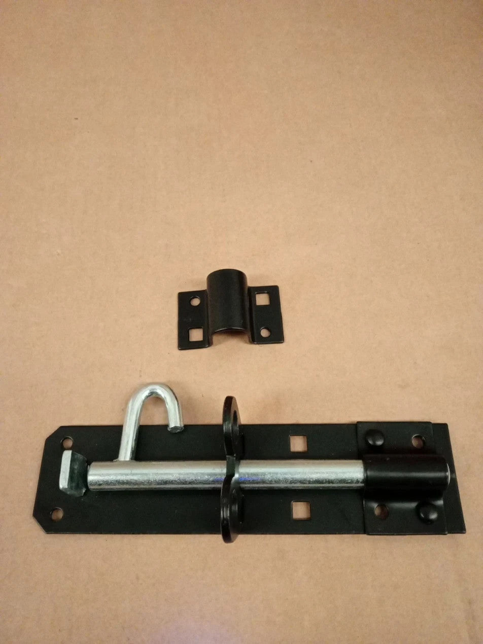 Merriway BH01738 Brenton Bolt Padlock 150mm Heavy Duty Black Padbolt Metal Black