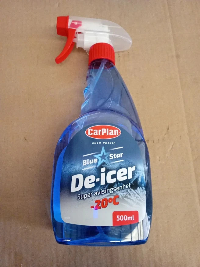 CarPlan TDI501 Blue Star Winter De Icer Trigger Spray 500ml Auto Pratic 3 Pieces