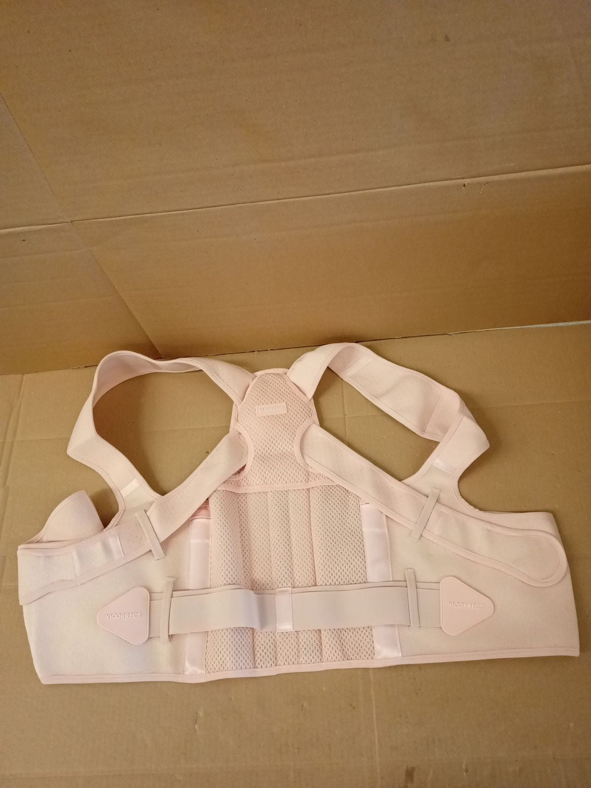 Vicorrect Posture Corrector Women Men Back Brace Support Pink Medium New