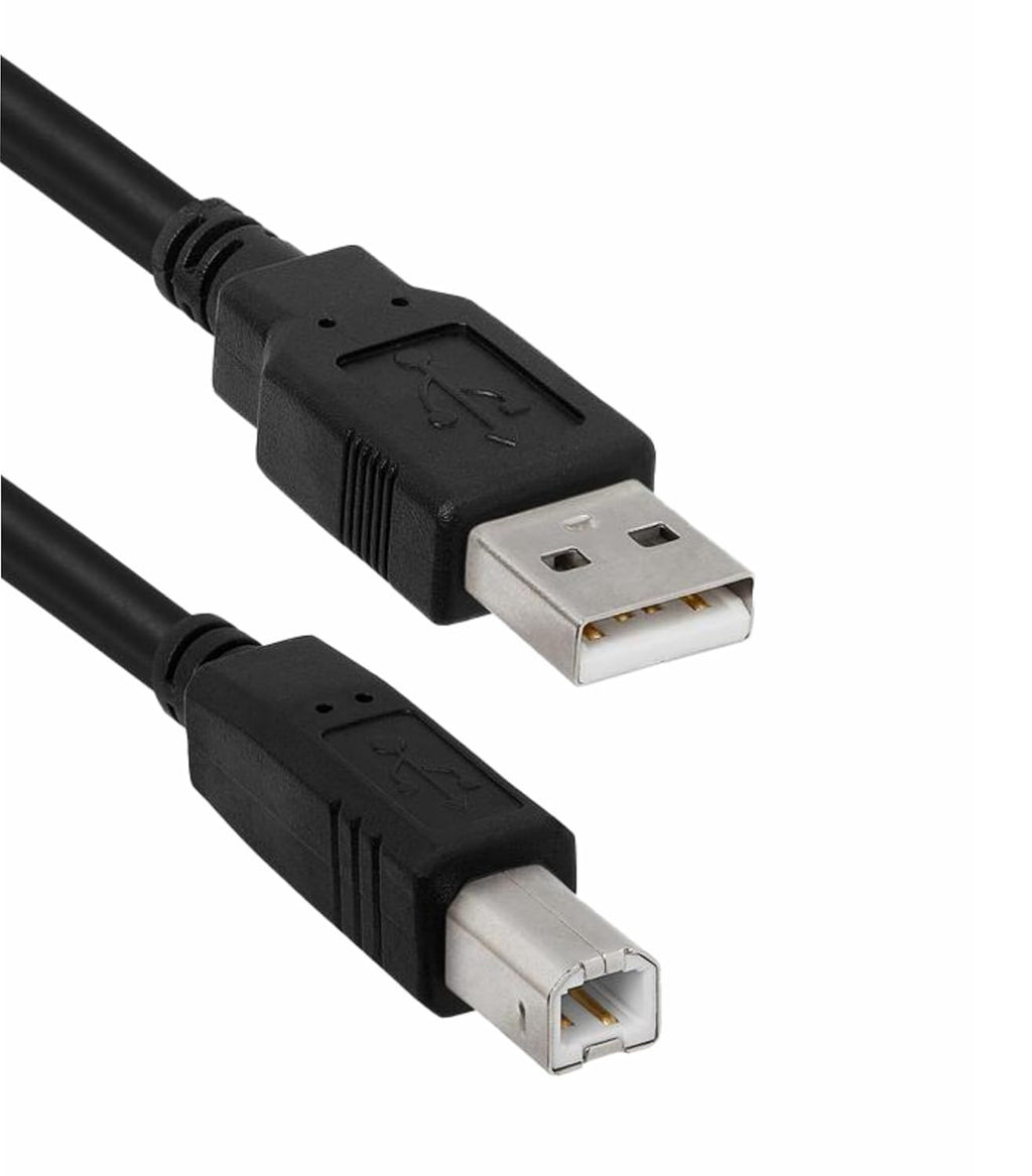 USB Printer Cable 2M 2.0 Type A to Type B High Speed Lead Black Heavy Duty New
