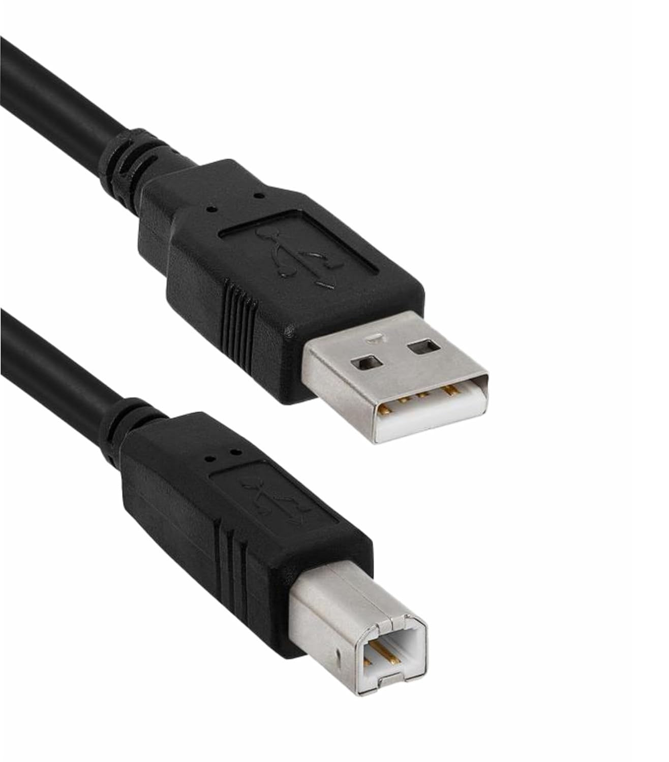 USB Printer Cable 2M 2.0 Type A to Type B High Speed Lead Black Heavy Duty New
