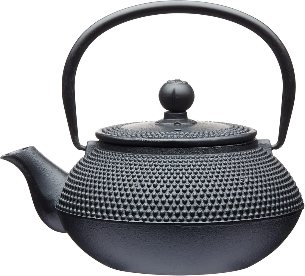 La Cafetiere Cast Iron Infuser Basket Teapot Three Cup 600ml Black New