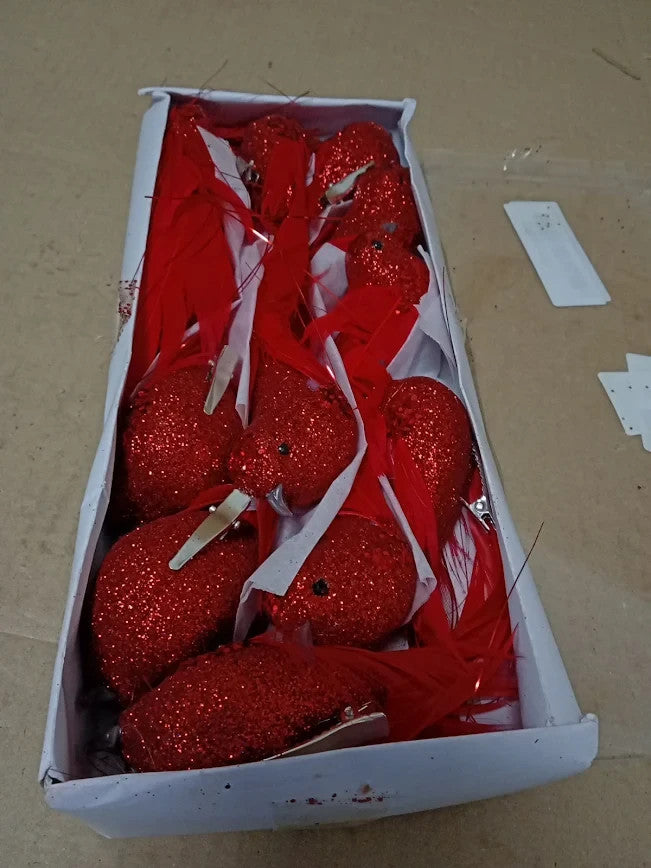 Vidillo Christmas Bird Ornaments Red Tree Decoration Clip On Simulation New