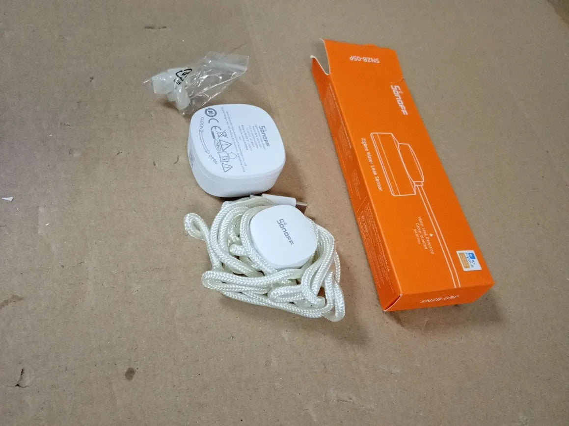 Sonoff SNZB05P Zigbee Water Leak Sensor Detection Cable Alarm System Smart New