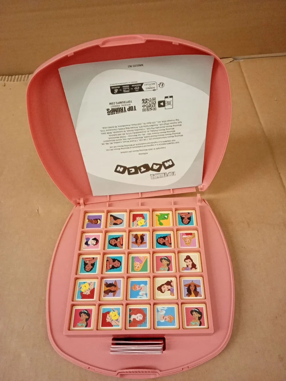 Top Trumps Match Disney Princess Board Game Multilingual 2 Player Family Travel