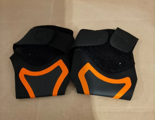 Coogime 2 Pieces Ankle Brace Support Football Flexible Breathable Orange S 35-38