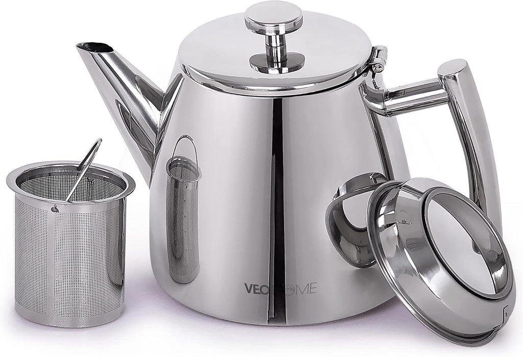 Stainless Steel Teapot With Infuser 500ml Keeps Your Tea Hot 0.5L New