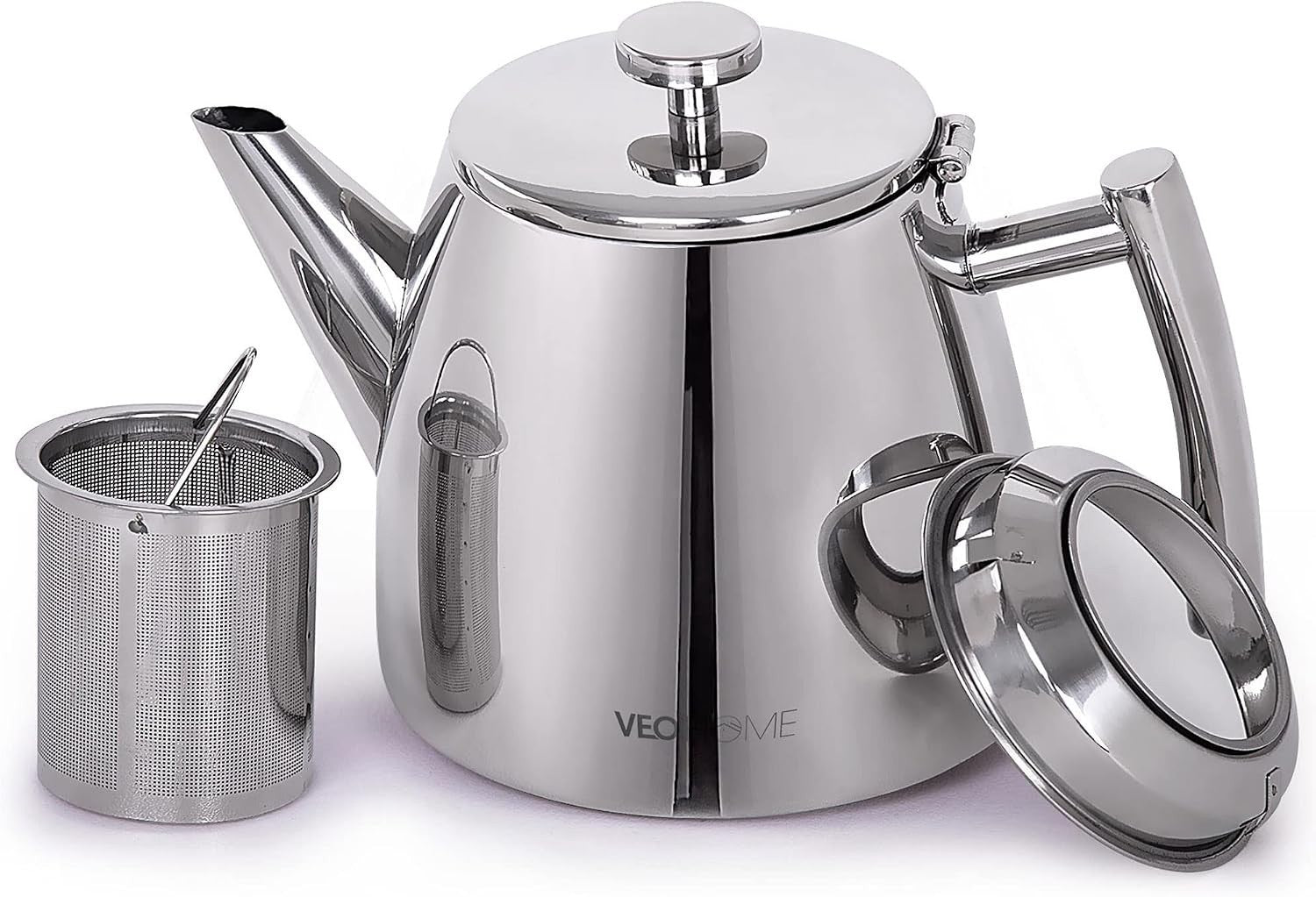 Stainless Steel Teapot With Infuser 500ml Keeps Your Tea Hot 0.5L New