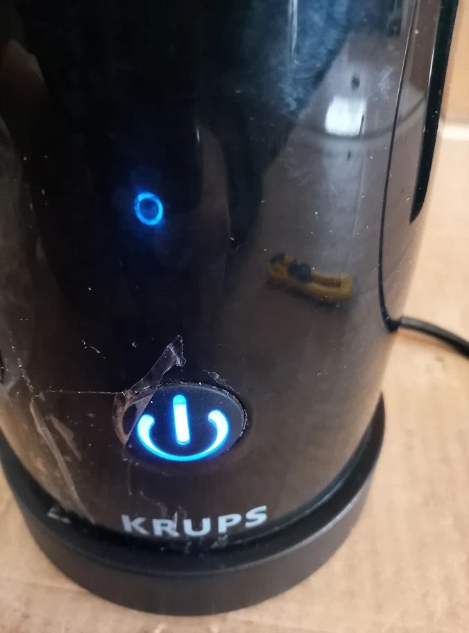 Krups Electric Milk Frother One Touch Control Hot Cold Foam Non Stick 15x20.5cm