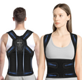Back Support Brace Posture Corrector Breathable Shoulder Neck Lumbar XL New