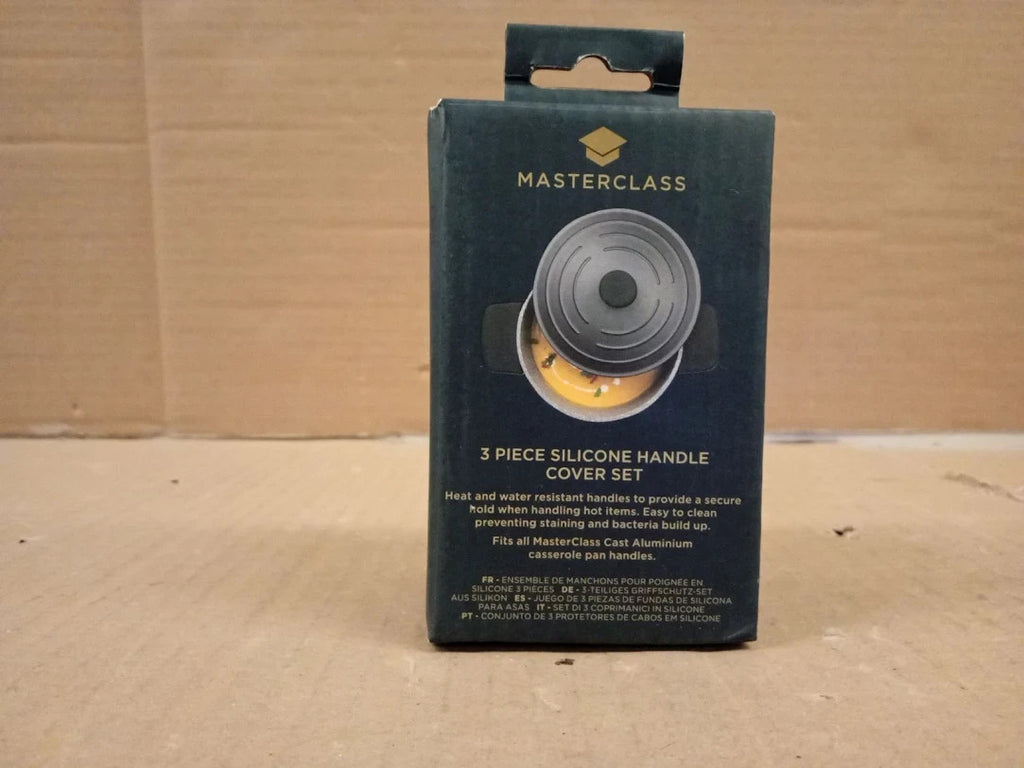 MasterClass Pan Handle Sleeve Cast Aluminium Casserole Dishes Easy Grip 2 Pack
