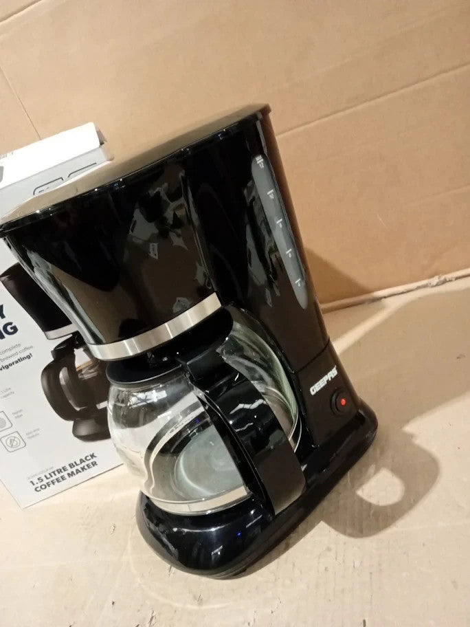 Geepas 1.5L Filter Coffee Machine 800w Coffee Maker Instant Coffee Black