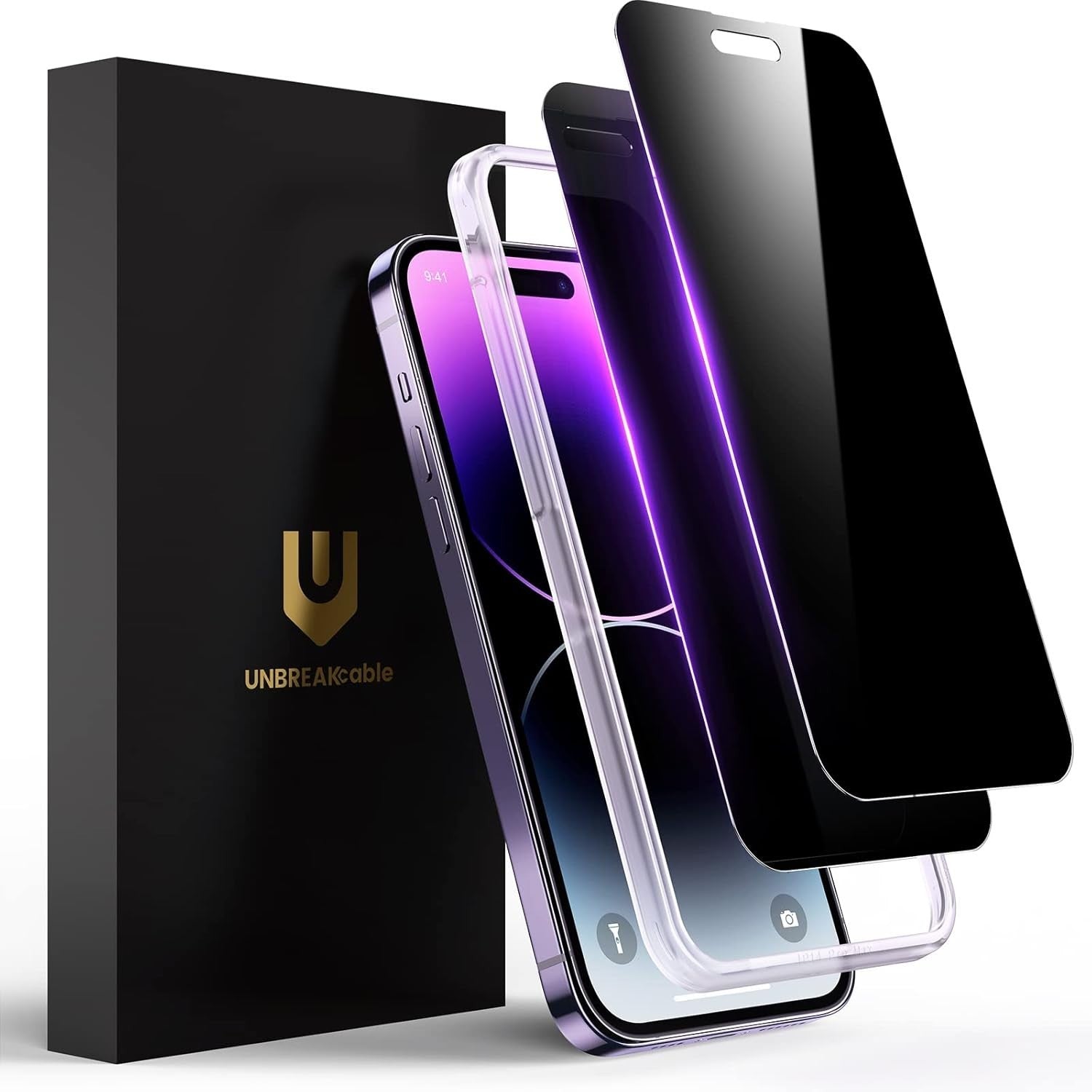 UNBREAKcable Privacy Screen Protector iPhone 14 Pro Max Shatterproof New