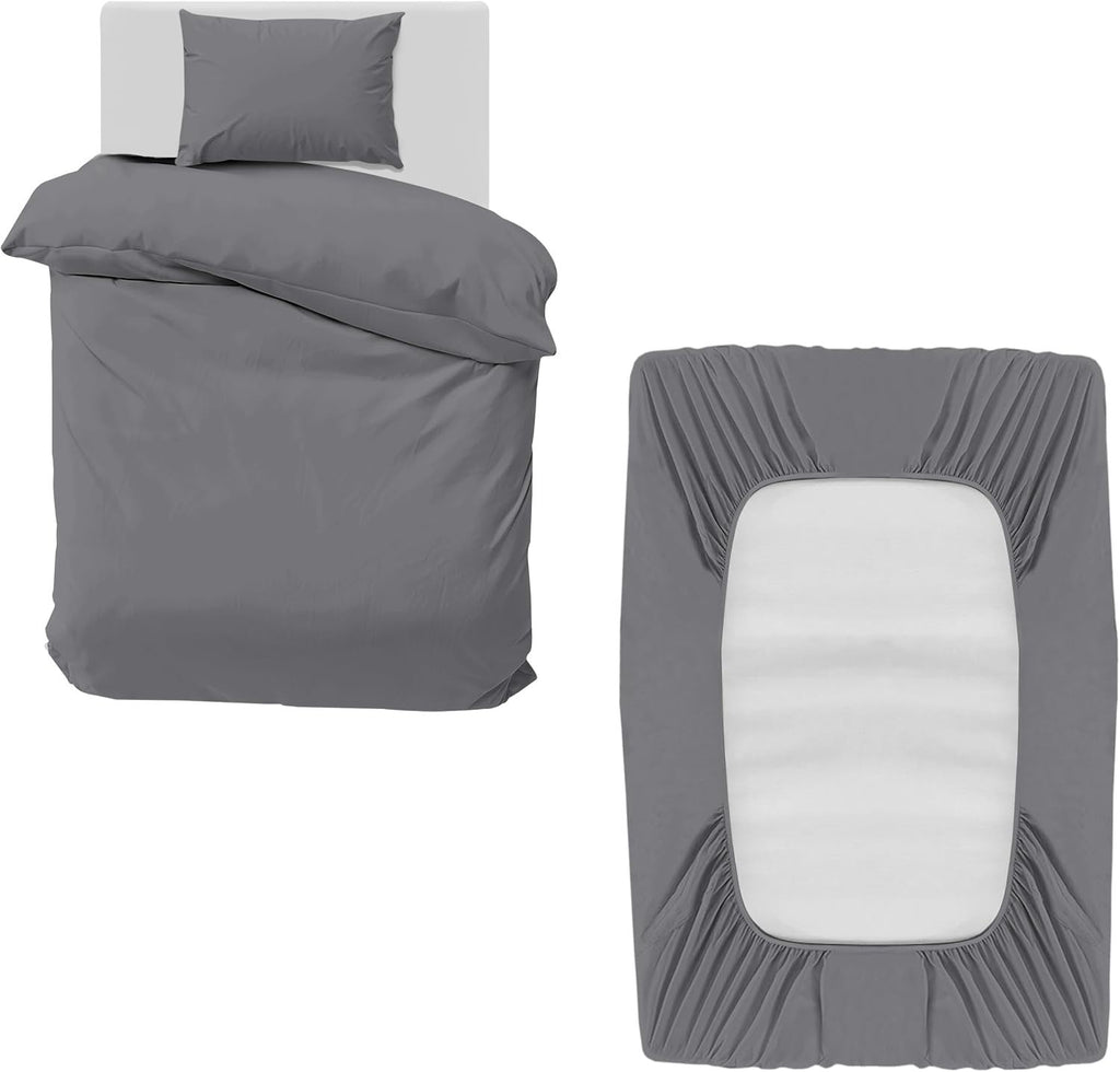 Moonlight20015 Single Bedding Set 3pcs Duvet Cover Fitted Sheet Pillow New