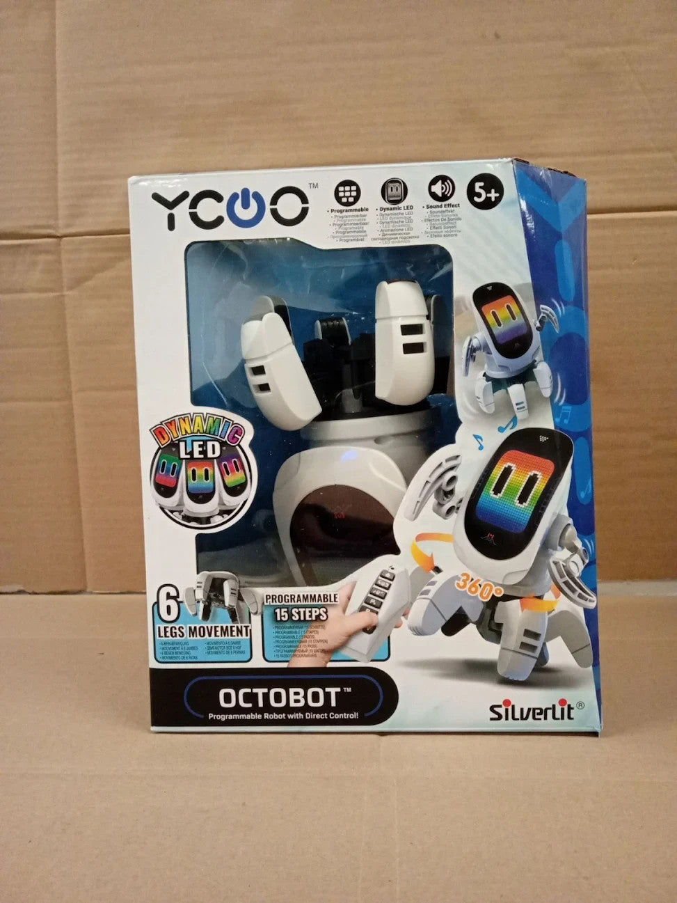 SilverLit YCOO Octobot Interactive Kids Robot Toy 6 Legs LED Face 360° Movement