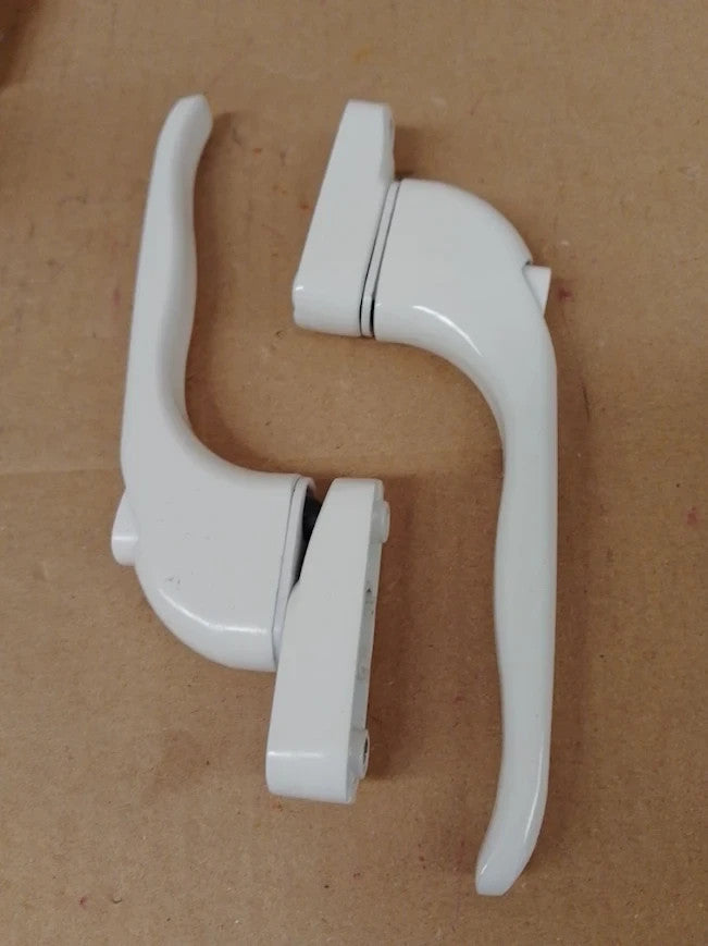 Wosta UPVC Window Handle 2pc Lockable Aluminum White Multi Spindles