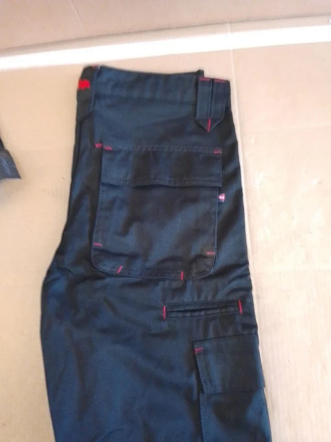 Lee Cooper Mens Workwear Cargo Trousers Knee Pad Pockets Durable Black 29L New