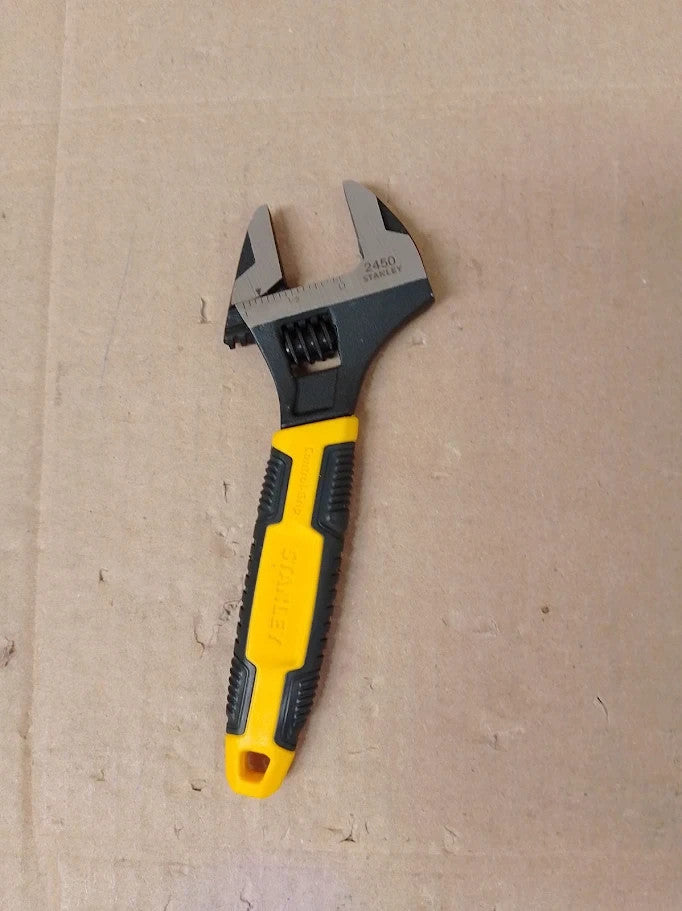 Stanley 090947 6in MaxSteel Adjustable Wrench Black One New