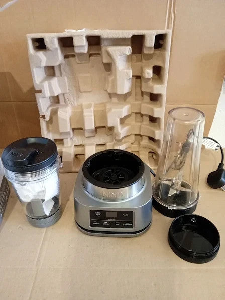 Ninja Foodi Power Nutri Blender 1100W 400ml 2in1 Silver CB100UK 17x17x30cm