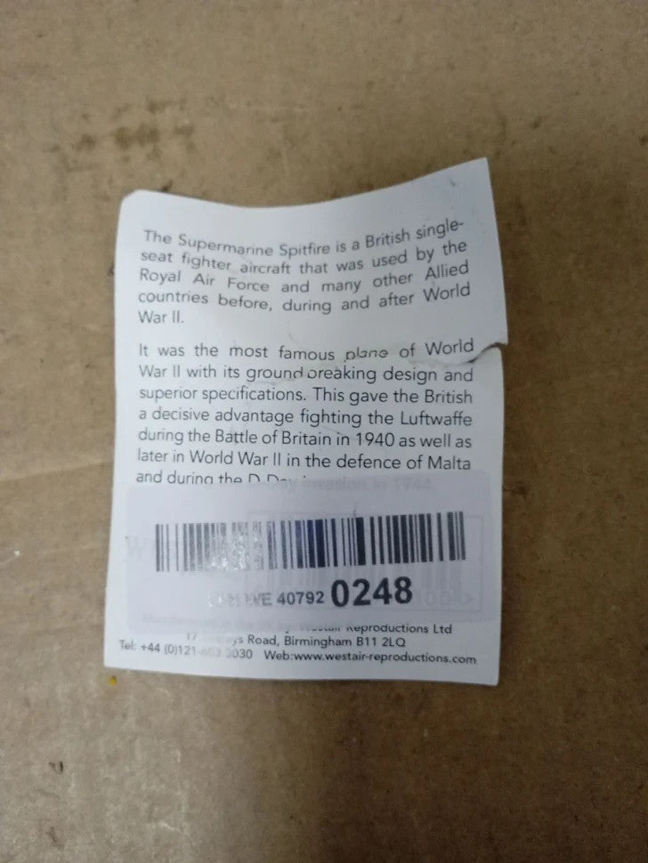 Spitfire Fridge Magnet WW2 RAF Fighter Plane World War II Aviation  Gift New