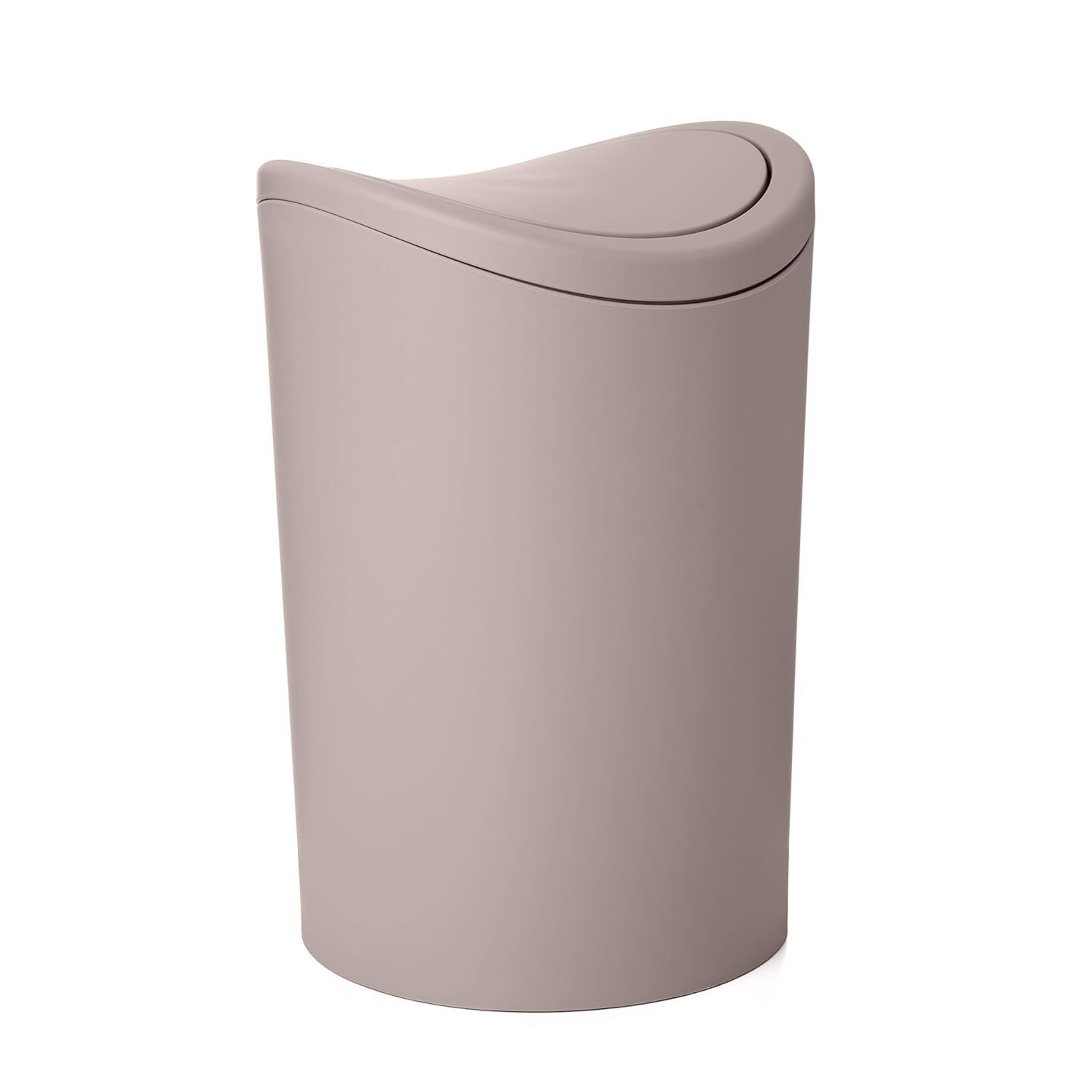 Tatay Bathroom Bin Swing Lid Compact Modern Design Durable Taupe 19x19x28cm New